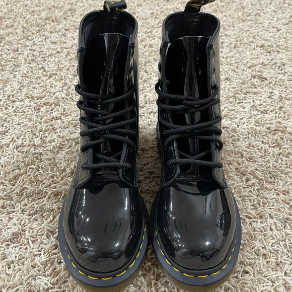 Dr. Martens 1460 Women’s Patent Leather Lace-Up Boots Black, Size 7 (New) - Picture 5 of 16